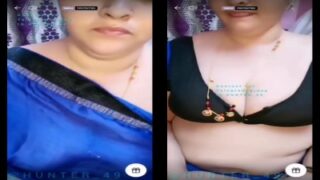 Telugu aunty live streamingil mega boobs kattukiral